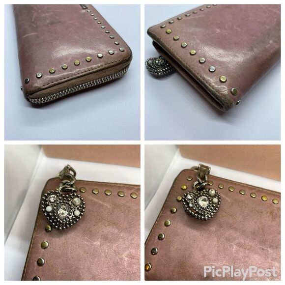 **FLAWS** Authentic Miu Miu by Prada Pink Leather Zip Around Wallet w/ Box - Picture 2 of 11